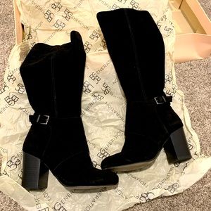 BCBG Black Suede Boots